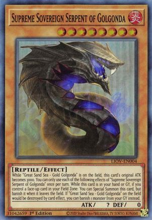 Supreme Sovereign Serpent of Golgonda [LIOV-EN004] Super Rare - Trinity Hobby