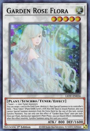 Garden Rose Flora [LIOV-EN036] Super Rare - Trinity Hobby