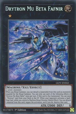 Drytron Mu Beta Fafnir [LIOV-EN043] Secret Rare