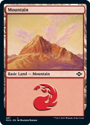 Mountain (487) (Foil Etched)  [Foil]  (MH2-487) - [Modern Horizons 2]