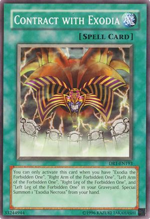 Contract with Exodia [DR1-EN193] - Dark Revelation Volume 1 Unlimited - Common / Short Print - Trinity Hobby