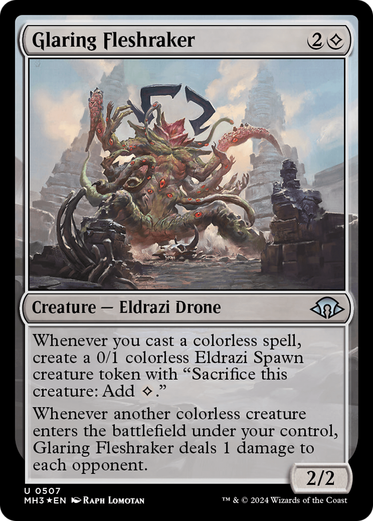 Glaring Fleshraker (Ripple Foil) [Modern Horizons 3] - Trinity Hobby