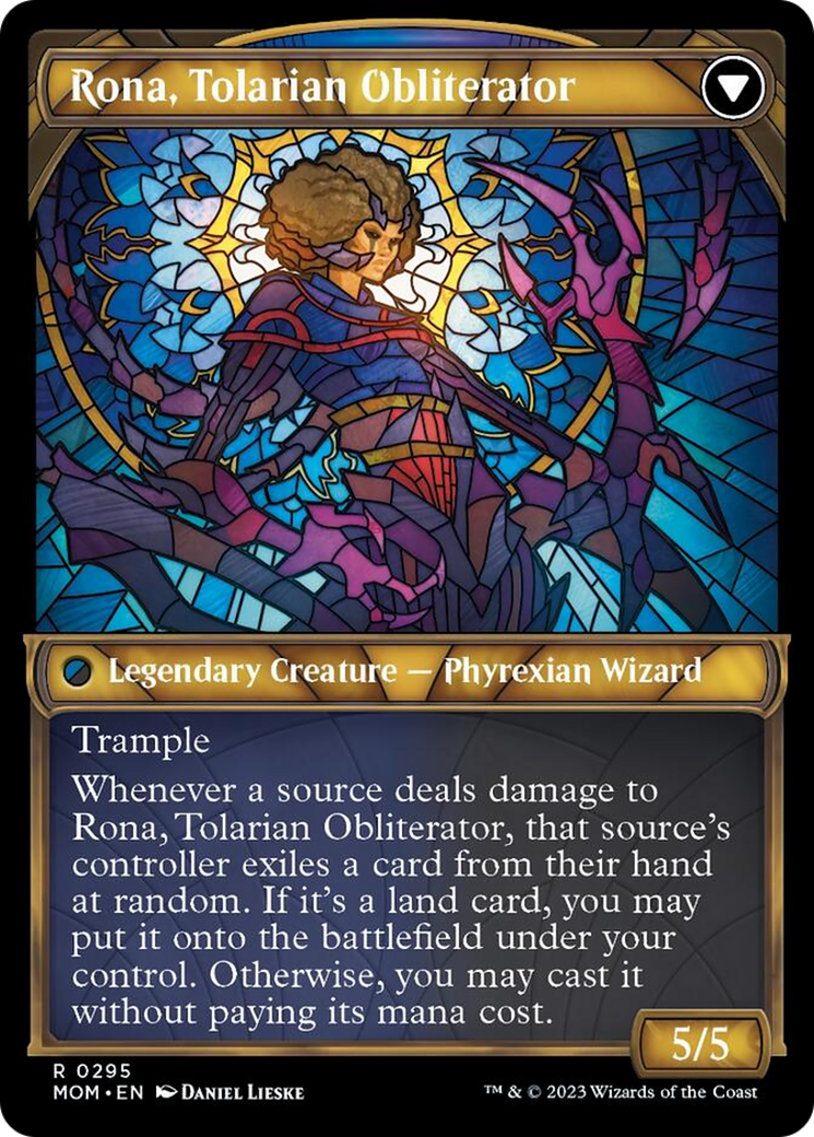 Rona, Herald of Invasion // Rona, Tolarian Obliterator (Showcase Planar Booster Fun) [March of the Machine] - Trinity Hobby