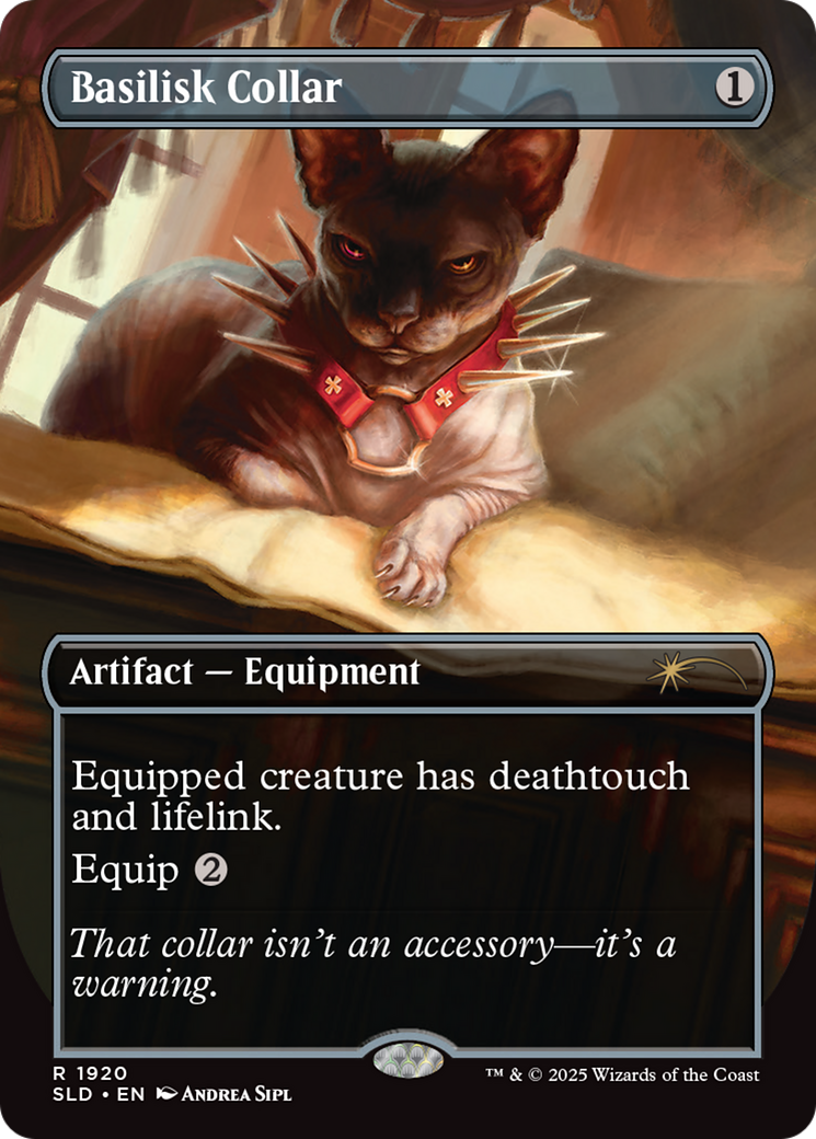 Basilisk Collar  [Foil]  (SLD-1920) - [Secret Lair Drop] (Borderless) - Trinity Hobby