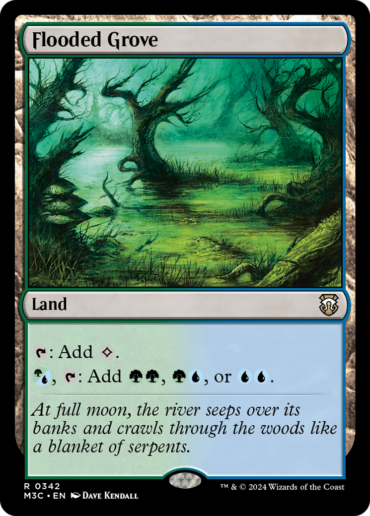 Flooded Grove (Ripple Foil) [Modern Horizons 3 Commander] - Trinity Hobby