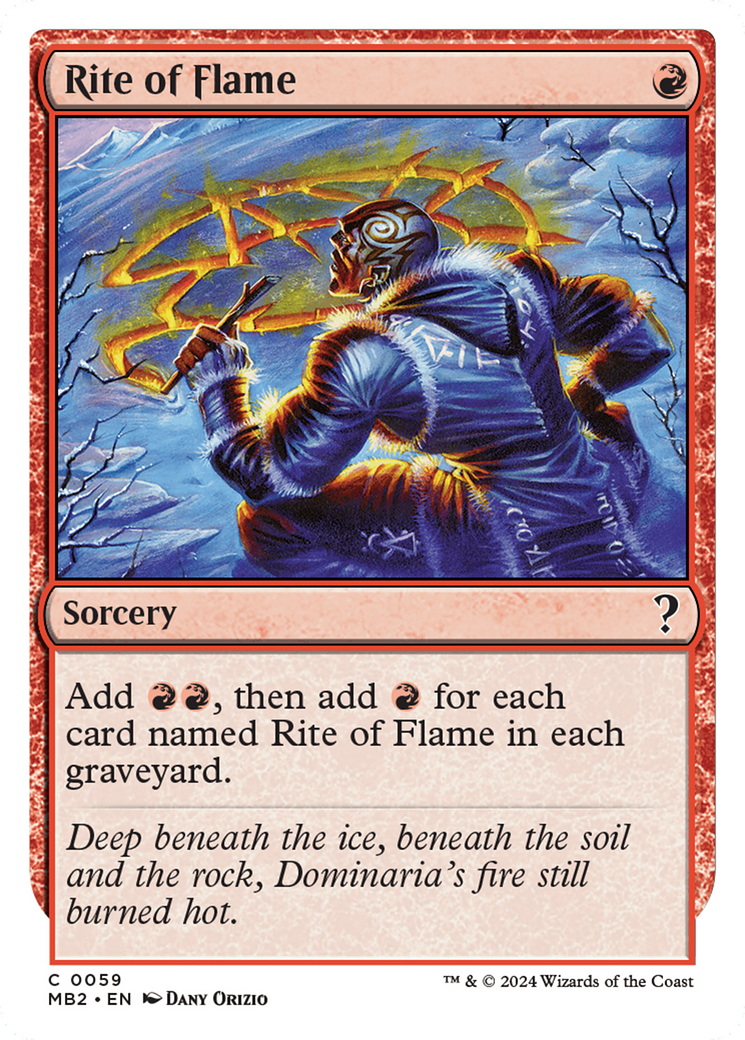 Rite of Flame (White Border) [Mystery Booster 2] - Trinity Hobby