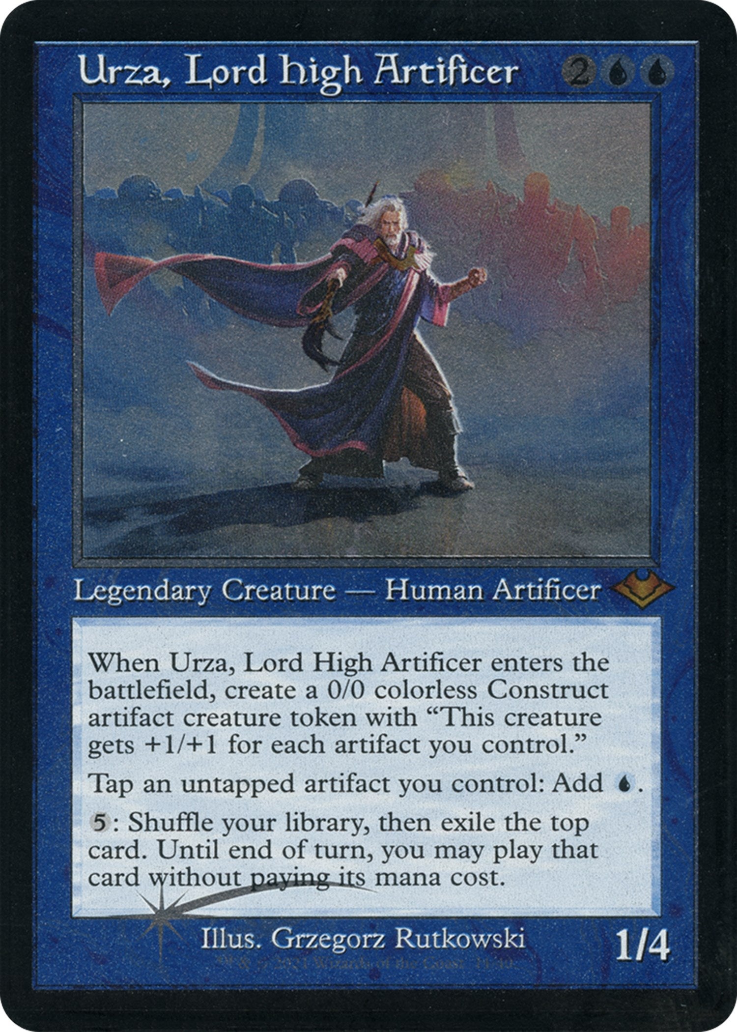 Urza, Lord High Artificer (Retro Foil Etched) [Modern Horizons] - Trinity Hobby