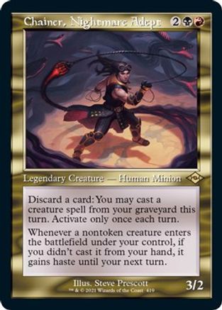 Chainer, Nightmare Adept (Retro Frame) (Foil Etched)  [Foil]  (MH2-419) - [Modern Horizons 2]