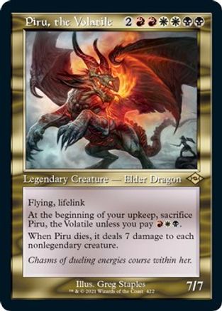 Piru, the Volatile (Retro Frame) (Foil Etched)  [Foil]  (MH2-422) - [Modern Horizons 2] - Trinity Hobby