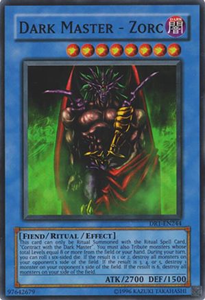 Dark Master - Zorc [DR1-EN244] - Dark Revelation Volume 1 Unlimited - Super Rare - Trinity Hobby