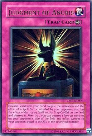 Judgment of Anubis [DR1-EN267] - Dark Revelation Volume 1 Unlimited - Ultra Rare - Trinity Hobby