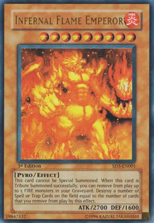Infernal Flame Emperor [SD3-EN001] - Structure Deck: Blaze of Destruction 1st Edition - Ultra Rare - Trinity Hobby