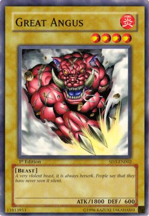 Great Angus [SD3-EN002] - Structure Deck: Blaze of Destruction 1st Edition - Common / Short Print - Trinity Hobby