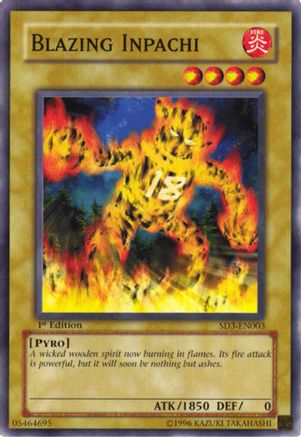 Blazing Inpachi [SD3-EN003] - Structure Deck: Blaze of Destruction 1st Edition - Common / Short Print - Trinity Hobby
