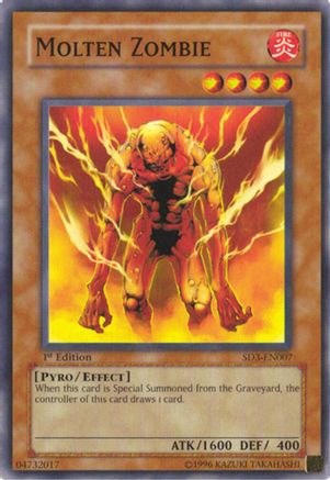 Molten Zombie [SD3-EN007] - Structure Deck: Blaze of Destruction 1st Edition - Common / Short Print - Trinity Hobby