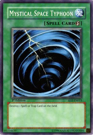 Mystical Space Typhoon [SD3-EN015] - Structure Deck: Blaze of Destruction 1st Edition - Common / Short Print - Trinity Hobby