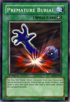 Premature Burial [SD3-EN018] - Structure Deck: Blaze of Destruction 1st Edition - Common / Short Print - Trinity Hobby