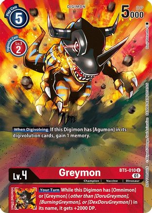 Greymon [BT5-010] (Premier Event) [Battle of Omni Promos] - Trinity Hobby