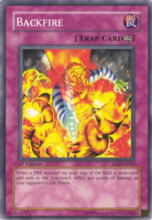Backfire [SD3-EN031] - Structure Deck: Blaze of Destruction 1st Edition - Common / Short Print - Trinity Hobby