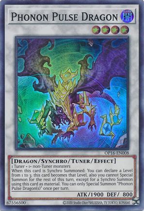Phonon Pulse Dragon [OP16-EN008] Super Rare - Trinity Hobby