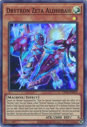 Drytron Zeta Aldhibah [OP16-EN012] Super Rare - Trinity Hobby