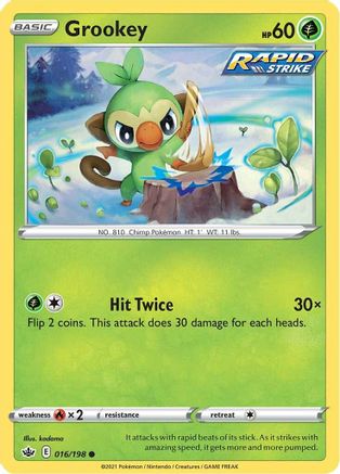 Grookey (016/198) [Sword & Shield: Chilling Reign] - Trinity Hobby