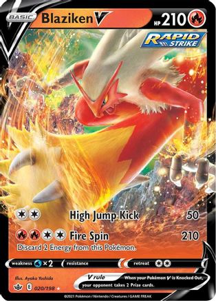 Blaziken V (020/198) [Sword & Shield: Chilling Reign] - Trinity Hobby