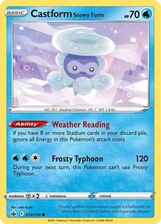 Castform Snowy Form (034/198) [Sword & Shield: Chilling Reign] - Trinity Hobby