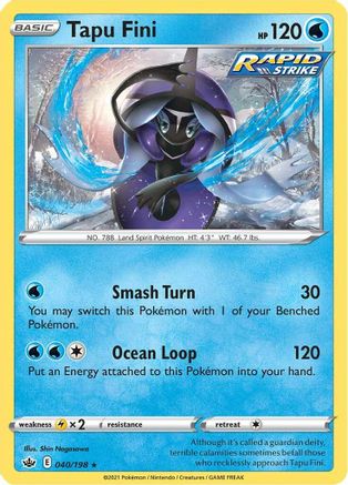 Tapu Fini (040/198) [Sword & Shield: Chilling Reign] - Trinity Hobby