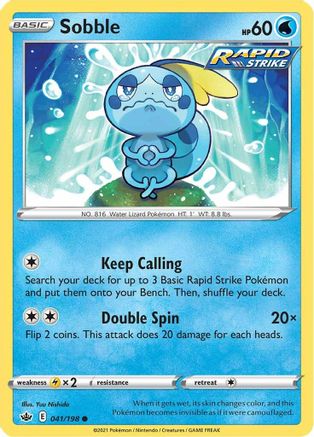 Sobble (041/198) [Sword & Shield: Chilling Reign] - Trinity Hobby