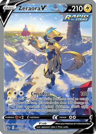 Zeraora V (166/198) [Sword & Shield: Chilling Reign] - Trinity Hobby