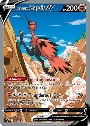 Galarian Zapdos V (174/198) [Sword & Shield: Chilling Reign] - Trinity Hobby