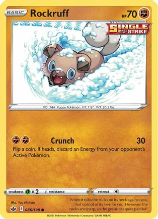 Rockruff (086/198) [Sword & Shield: Chilling Reign] - Trinity Hobby