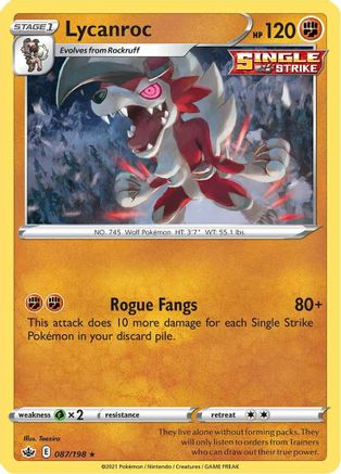 Lycanroc (087/198) [Sword & Shield: Chilling Reign] - Trinity Hobby