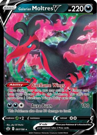 Galarian Moltres V (097/198) [Sword & Shield: Chilling Reign] - Trinity Hobby