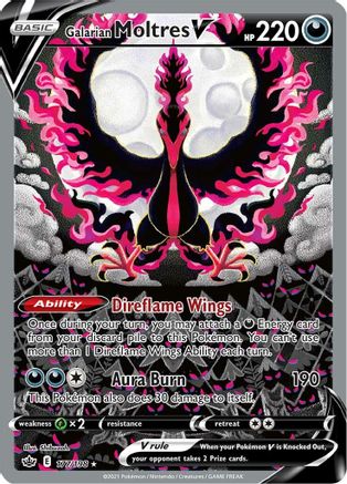 Galarian Moltres V (177/198) [Sword & Shield: Chilling Reign] - Trinity Hobby