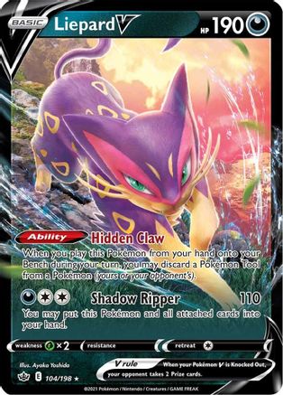 Liepard V (104/198) [Sword & Shield: Chilling Reign] - Trinity Hobby