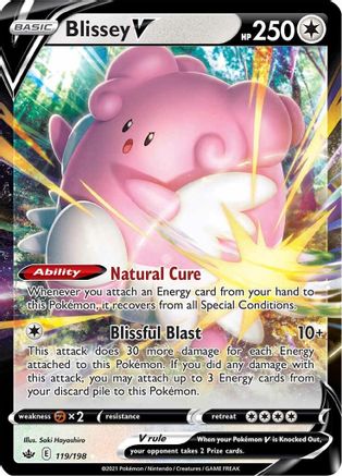Blissey V (119/198) [Sword & Shield: Chilling Reign] - Trinity Hobby