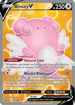 Blissey V (182/198) [Sword & Shield: Chilling Reign] - Trinity Hobby