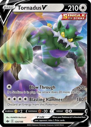Tornadus V (124/198) [Sword & Shield: Chilling Reign] - Trinity Hobby