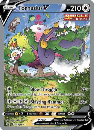 Tornadus V (185/198) [Sword & Shield: Chilling Reign] - Trinity Hobby