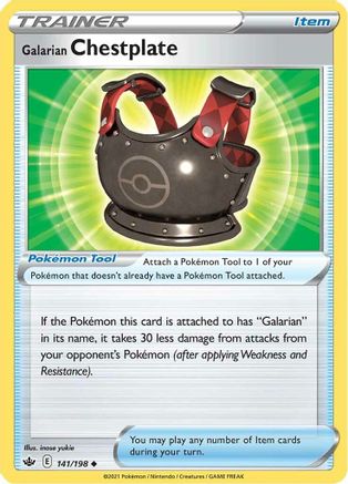 Galarian Chestplate (141/198) [Sword & Shield: Chilling Reign] - Trinity Hobby