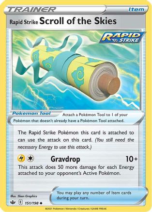 Rapid Strike Scroll of the Skies (151/198) [Sword & Shield: Chilling Reign] - Trinity Hobby