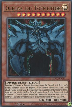 Obelisk the Tormentor [EGO1-EN001] Ultra Rare - Trinity Hobby