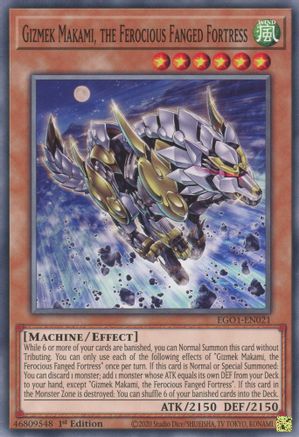 Gizmek Makami, the Ferocious Fanged Fortress [EGO1-EN021] Common - Trinity Hobby