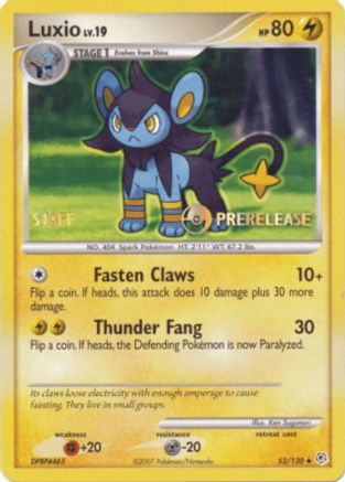 Luxio (52/130) (Prerelease Promo Staff) [Nintendo: Black Star Promos] - Trinity Hobby