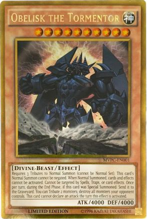 Obelisk the Tormentor (DVD Promo) [MVPC-EN001] Gold Rare - Trinity Hobby