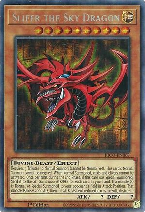 Slifer the Sky Dragon [KICO-EN063] Secret Pharaoh's Rare - Trinity Hobby