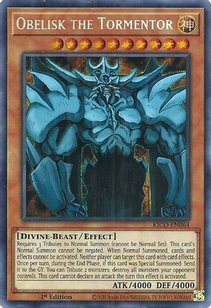 Obelisk the Tormentor (Secret Pharaoh's Rare) [KICO-EN064] Secret Pharaoh's Rare - Trinity Hobby