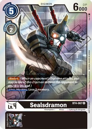 Sealsdramon [BT4-067] (Event Pack) [Great Legend Promos] - Trinity Hobby